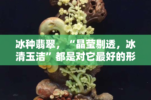 冰种翡翠，“晶莹剔透，冰清玉洁”都是对它最好的形容