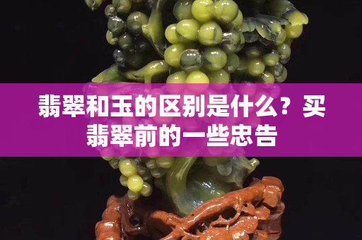 翡翠和玉的区别是什么？买翡翠前的一些忠告