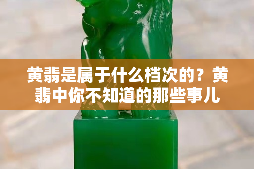 黄翡是属于什么档次的？黄翡中你不知道的那些事儿
