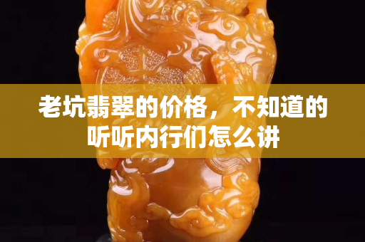 老坑翡翠的价格，不知道的听听内行们怎么讲