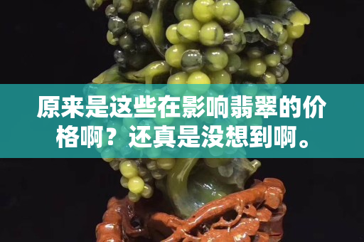 原来是这些在影响翡翠的价格啊？还真是没想到啊。