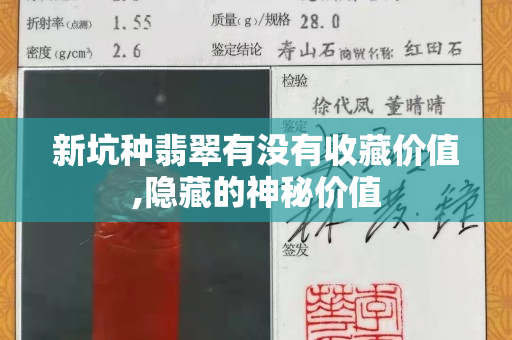 新坑种翡翠有没有收藏价值,隐藏的神秘价值