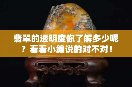 翡翠的透明度你了解多少呢？看看小编说的对不对！