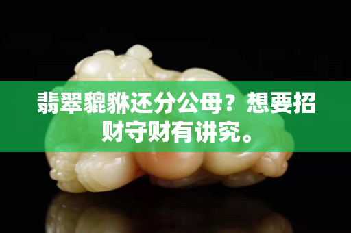 翡翠貔貅还分公母？想要招财守财有讲究。