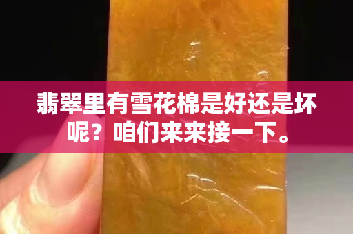 翡翠里有雪花棉是好还是坏呢？咱们来来接一下。