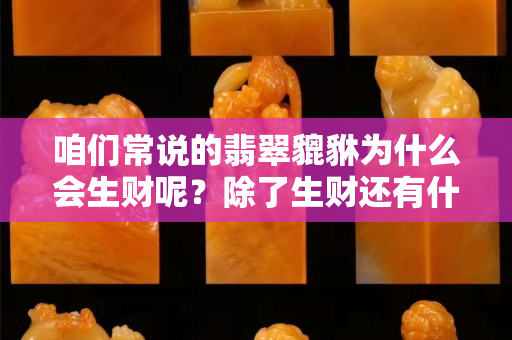 咱们常说的翡翠貔貅为什么会生财呢？除了生财还有什么功效