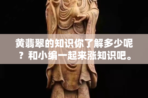 黄翡翠的知识你了解多少呢？和小编一起来涨知识吧。