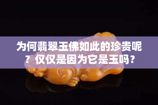 为何翡翠玉佛如此的珍贵呢？仅仅是因为它是玉吗？