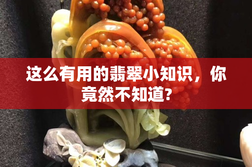 这么有用的翡翠小知识，你竟然不知道?