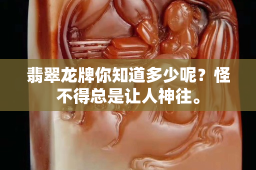 翡翠龙牌你知道多少呢？怪不得总是让人神往。