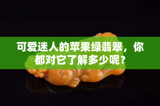可爱迷人的苹果绿翡翠，你都对它了解多少呢？