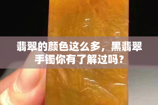 翡翠的颜色这么多，黑翡翠手镯你有了解过吗？