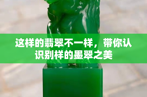 这样的翡翠不一样，带你认识别样的墨翠之美