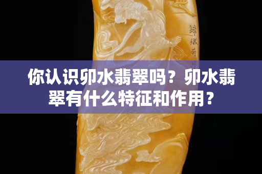 你认识卯水翡翠吗？卯水翡翠有什么特征和作用？