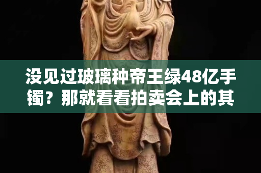 没见过玻璃种帝王绿48亿手镯？那就看看拍卖会上的其他天价翡翠手镯吧