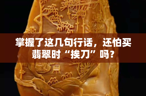 掌握了这几句行话，还怕买翡翠时“挨刀”吗？