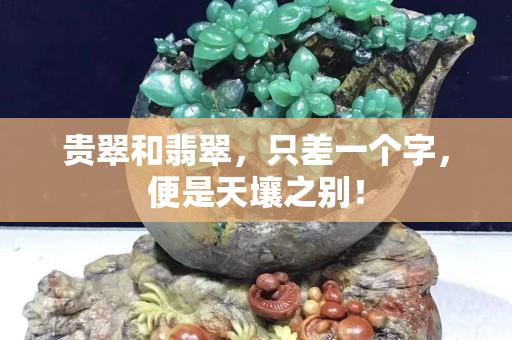 贵翠和翡翠，只差一个字，便是天壤之别！