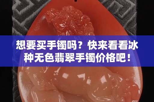 想要买手镯吗？快来看看冰种无色翡翠手镯价格吧！