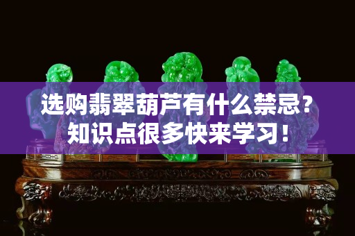 选购翡翠葫芦有什么禁忌？知识点很多快来学习！