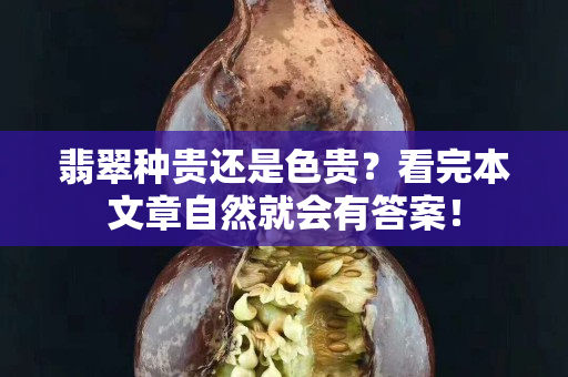 翡翠种贵还是色贵？看完本文章自然就会有答案！