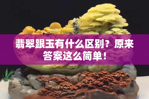 翡翠跟玉有什么区别？原来答案这么简单！