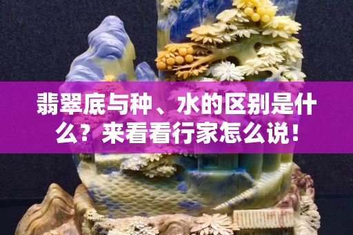 翡翠底与种、水的区别是什么？来看看行家怎么说！