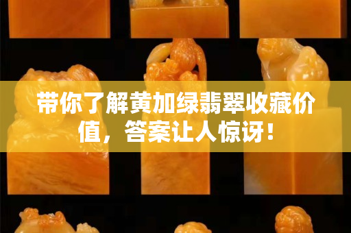 带你了解黄加绿翡翠收藏价值，答案让人惊讶！