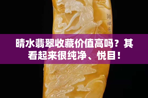 晴水翡翠收藏价值高吗？其看起来很纯净、悦目！