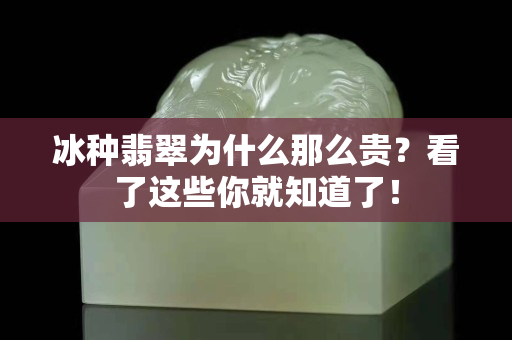 冰种翡翠为什么那么贵？看了这些你就知道了！