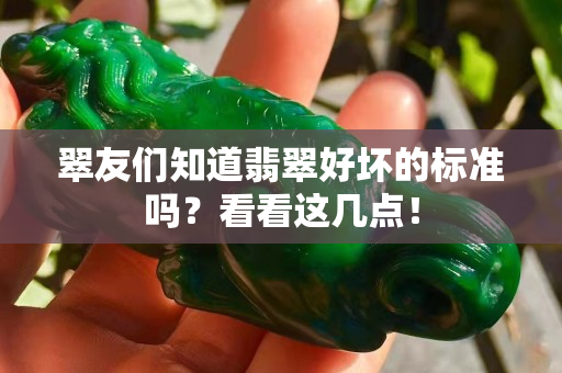 翠友们知道翡翠好坏的标准吗？看看这几点！