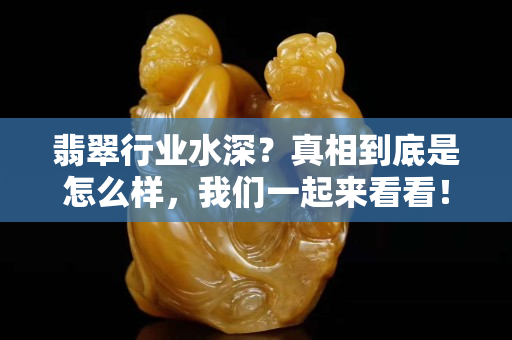 翡翠行业水深？真相到底是怎么样，我们一起来看看！