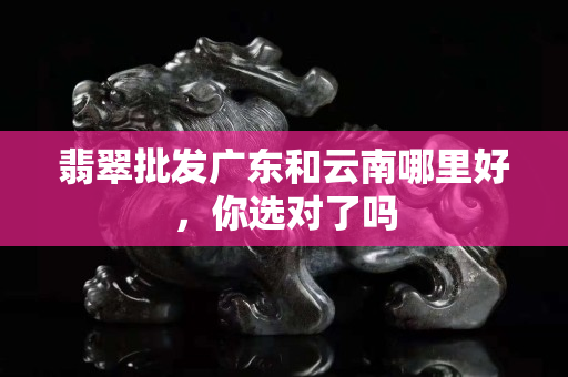 翡翠批发广东和云南哪里好，你选对了吗