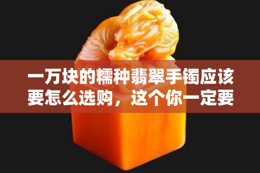 一万块的糯种翡翠手镯应该要怎么选购，这个你一定要看看了