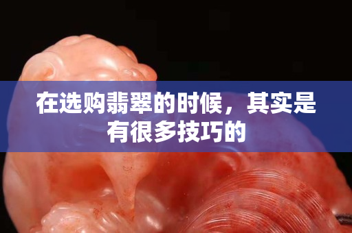 在选购翡翠的时候，其实是有很多技巧的
