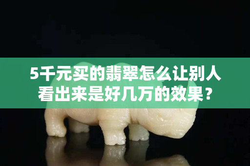 5千元买的翡翠怎么让别人看出来是好几万的效果？