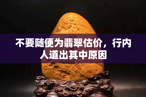 不要随便为翡翠估价，行内人道出其中原因