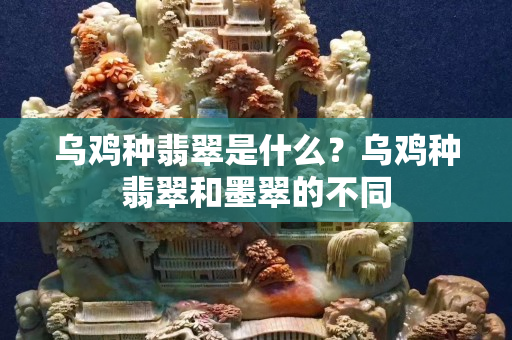 乌鸡种翡翠是什么？乌鸡种翡翠和墨翠的不同