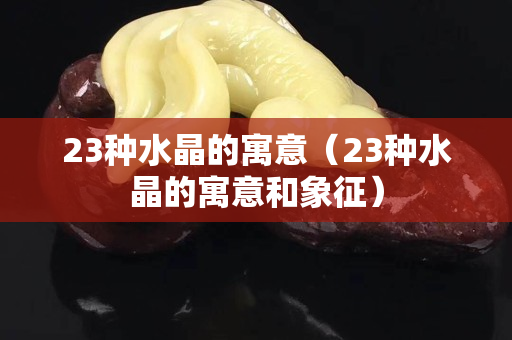 23种水晶的寓意（23种水晶的寓意和象征）