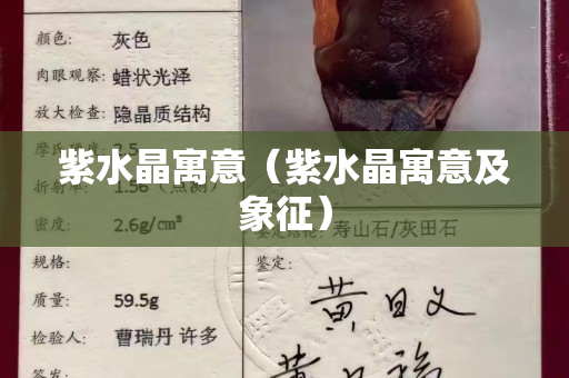 紫水晶寓意（紫水晶寓意及象征）
