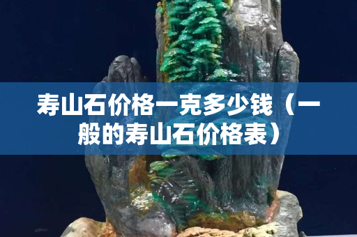 寿山石价格一克多少钱（一般的寿山石价格表）