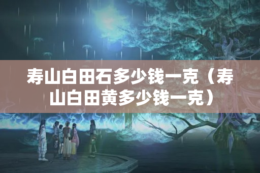 寿山白田石多少钱一克（寿山白田黄多少钱一克）