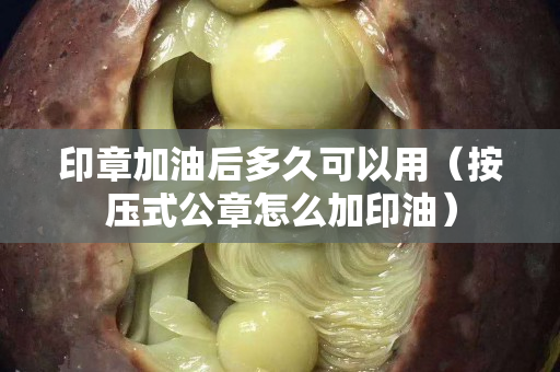 印章加油后多久可以用（按压式公章怎么加印油）