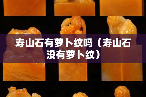 寿山石有萝卜纹吗（寿山石没有萝卜纹）