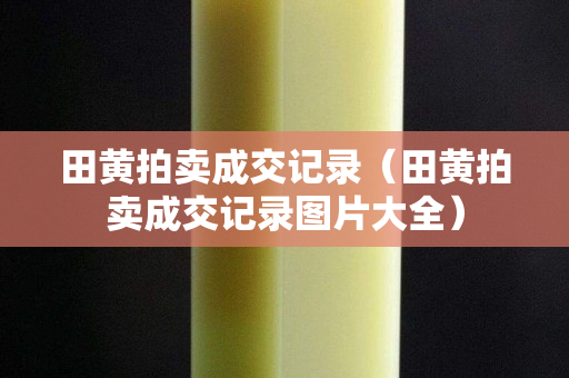 田黄拍卖成交记录（田黄拍卖成交记录图片大全）