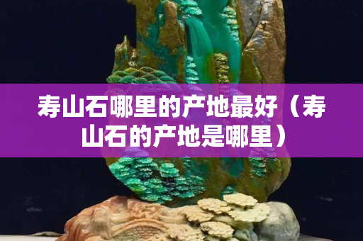 寿山石哪里的产地最好（寿山石的产地是哪里）