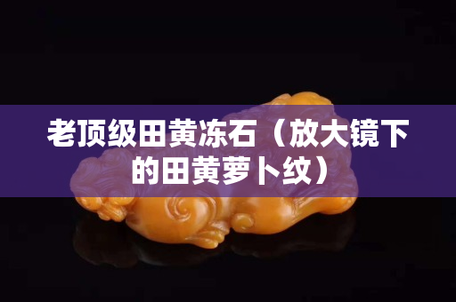 老顶级田黄冻石（放大镜下的田黄萝卜纹）