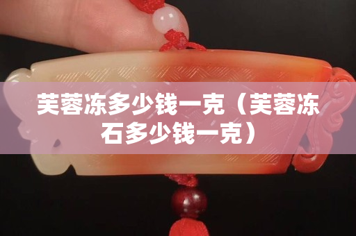 芙蓉冻多少钱一克（芙蓉冻石多少钱一克）