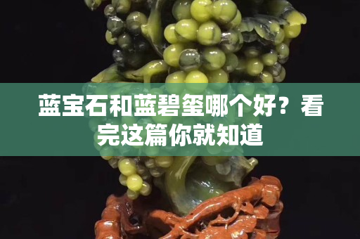 蓝宝石和蓝碧玺哪个好？看完这篇你就知道