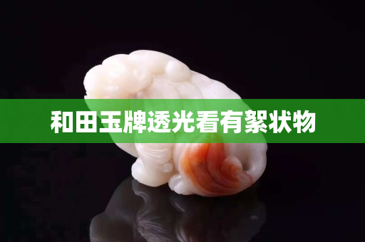 和田玉牌透光看有絮状物