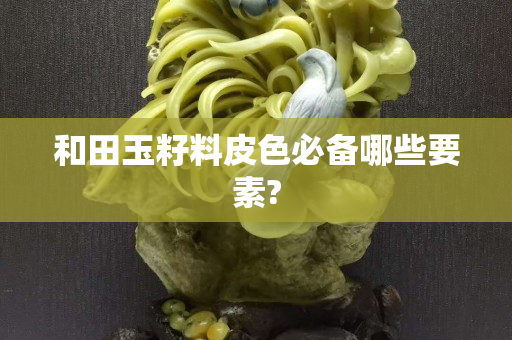 和田玉籽料皮色必备哪些要素?